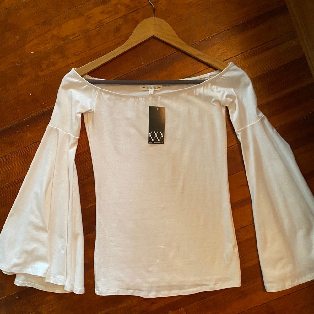 NWT- White stretch off the shoulder top